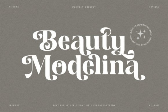 Beauty Modelina: A Modern Serif Font for Elegant Branding