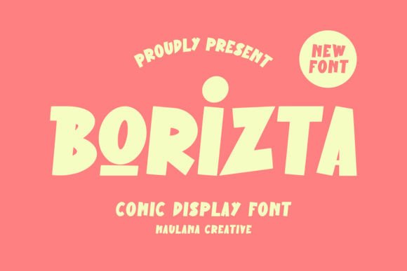 Borizta Comic Display Font for Creative Publishing