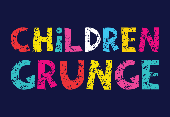 Children Grunge Font for Playful Branding and Display Design