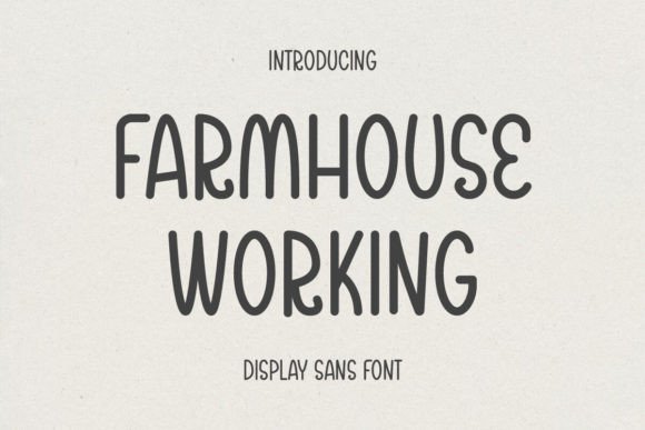 Farmhouse Working Font for Cozy Branding Projects