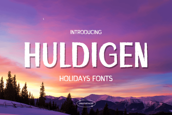Huldigen Holidays Font for Festive Campaigns