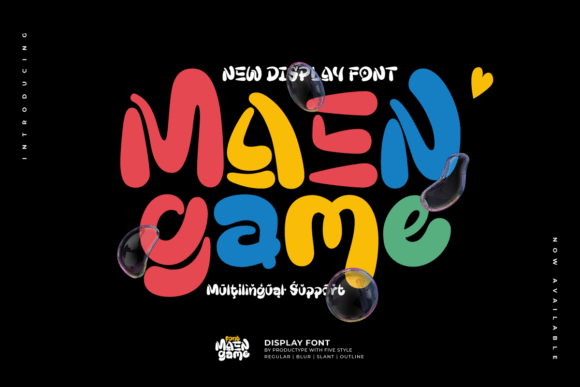 Maengame: A Creative Display Font for Joyful Branding