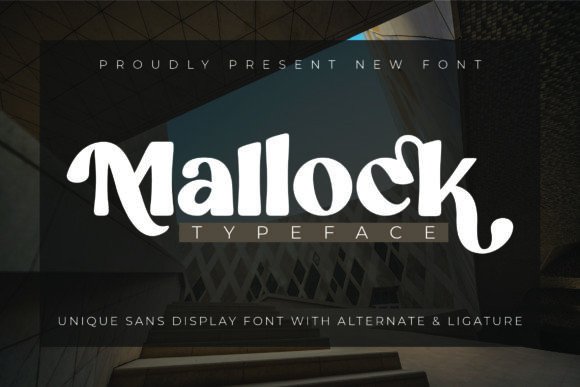 Mallock: A Bold Serif Font for Craft Creations