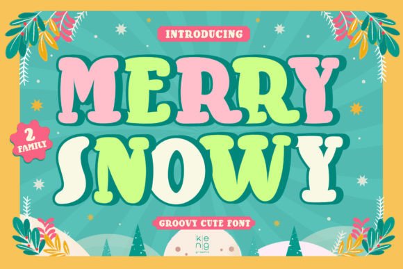 Merry Snowy: A Groovy Display Font for Creative Projects