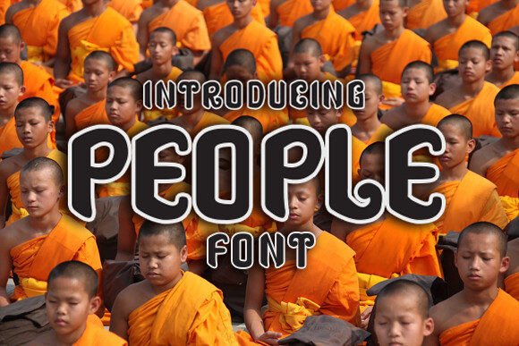 People Font for Handmade Creations and Display Designs