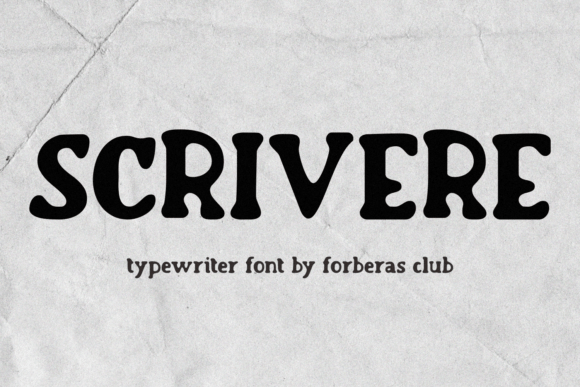 Scrivere: A Quirky Display Font for Editorial Elegance
