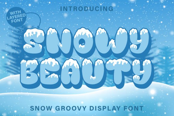 Snowy Beauty: A Groovy Bold Display Font for Winter Branding