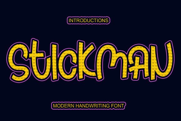 Stickman: A Sweet Handwritten Script Font for Digital Design