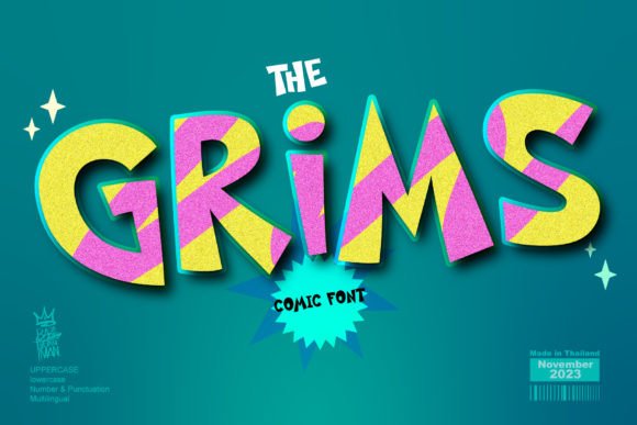 The Grims: A Playful Display Font for Digital Creativity