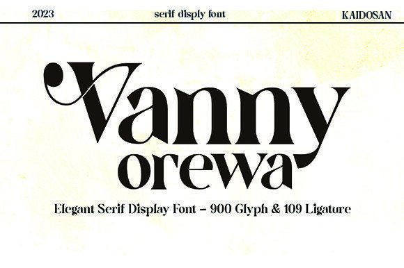 Vanny Orewa: A Modern Display Font for Creative Makers