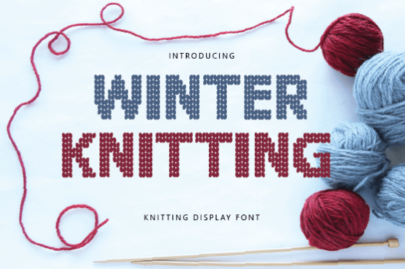 Winter Knitting Font for Festive Branding and Design